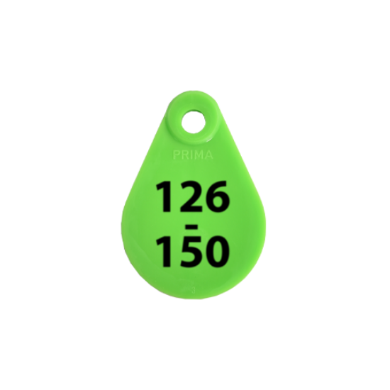 Afbeeldingen van Nekplaatje groen 126-150