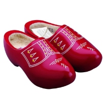 Afbeeldingen van Klomp rood geverfd 21cm mt 33 VX