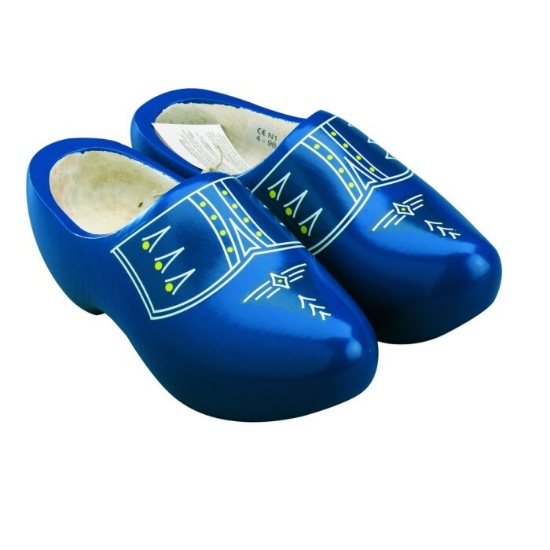 Afbeeldingen van Klomp blauw geverfd 20cm mt 31-32 VX