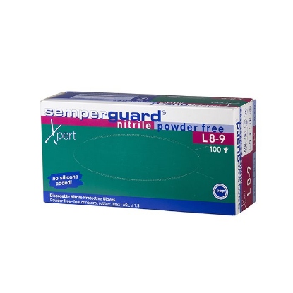 Melkershandschoen Semperguard blauw nitril