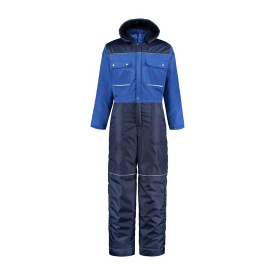 Winteroverall gevoerd Polyester/Katoen - Korenblauw/Navy