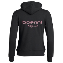 Afbeeldingen van Hoodie 'Boerin! Mijn vak' met capuchon en rits maat L