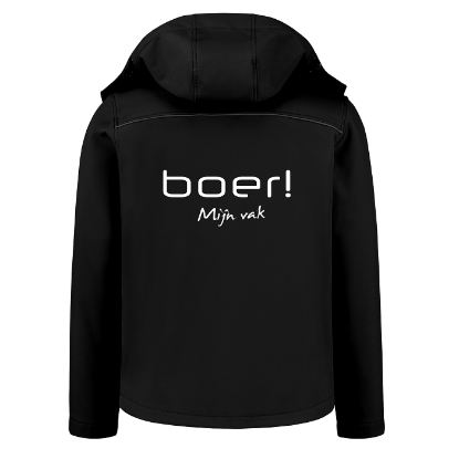 Softshelljas - Zwart - 'boer! Mijn vak'