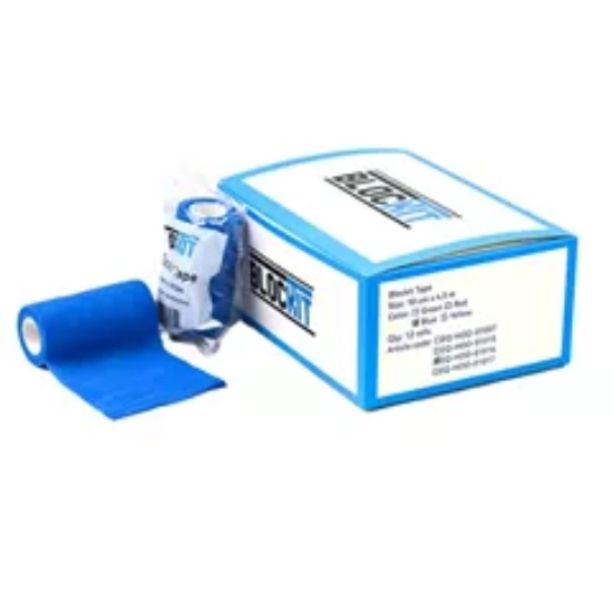 Afbeeldingen van  Blockit Klauwtape 10cmx4.5m 12 rol blauw